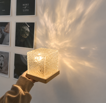 Luxury Crystal Ambient Lamp – USB LED Night Light for Bedroom & Living Room