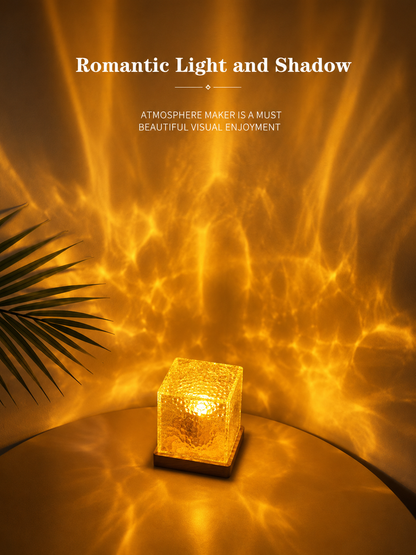 Luxury Crystal Ambient Lamp – USB LED Night Light for Bedroom & Living Room