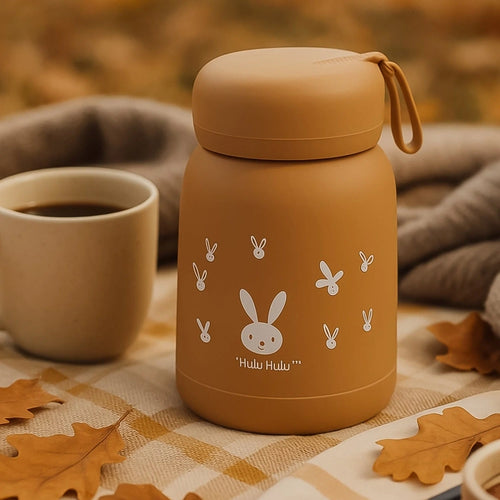 Rabbit Water Bottle 330ml – Cute Insulated Flask for Kids & Adults