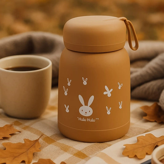 Rabbit Water Bottle 330ml – Cute Insulated Flask for Kids & Adults